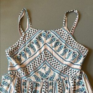 Everly Blue and White Patterned Dress